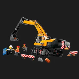 Конструктор LEGO City Жовтий будівельний екскаватор (60420)