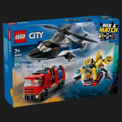 Конструктор LEGO City Helicopter, Fire Truck & Submarine Remix (60462)