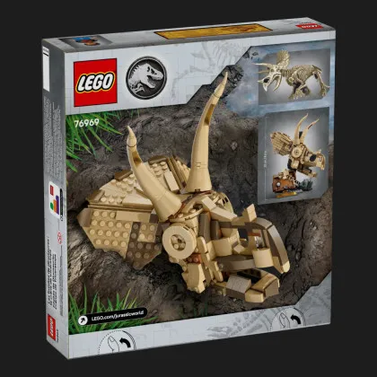Конструктор LEGO Jurassic World Окаменелости динозавров: череп трицератопса (76969)