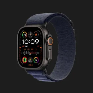 б/у Apple Watch Ultra 2 49mm Black Titanium Case with Navy Alpine Loop Medium (MYTF3/MYPX3) (Хорошее состояние)