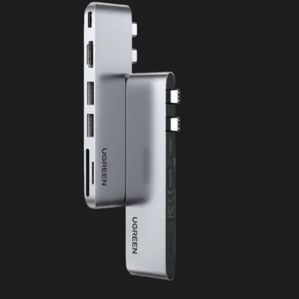 Переходник UGREEN CM380 Dual USB-C To HDMI+2xUSB 3.0 A+TF/SD+USB-C Female Converter (80856) в Чернигове