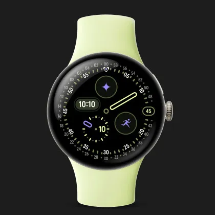 Смарт-часы Google Pixel Watch 4 41mm Champagne Gold Aluminum Case / Lemongrass Active Band