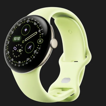 Смарт-часы Google Pixel Watch 4 41mm Champagne Gold Aluminum Case / Lemongrass Active Band