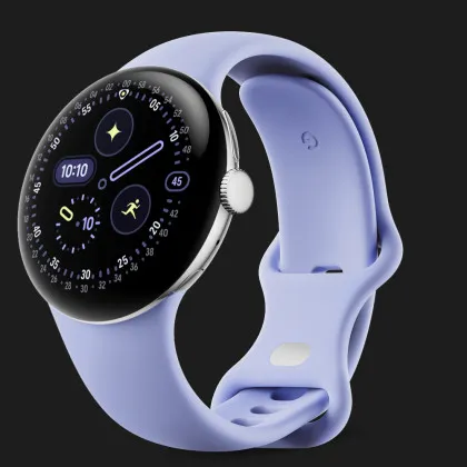 Смарт-часы Google Pixel Watch 4 41mm Polished Silver Aluminum Case / Iris Active Band