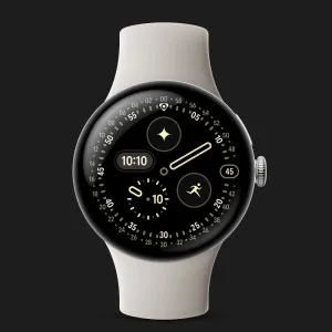 Смарт-годинник Google Pixel Watch 4 45mm LTE Polished Silver Aluminum Case / Porcelain Active Band в Чернівцях