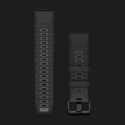 Ремінець Garmin QuickFit 22 Watch Bands Silicone (Black/Pebble Gray) (010-13392-00) в Чернігові