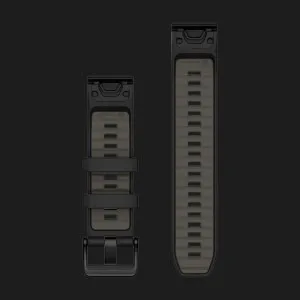 Ремінець Garmin QuickFit 22 Watch Bands Silicone (Black/Pebble Gray) (010-13392-00)
