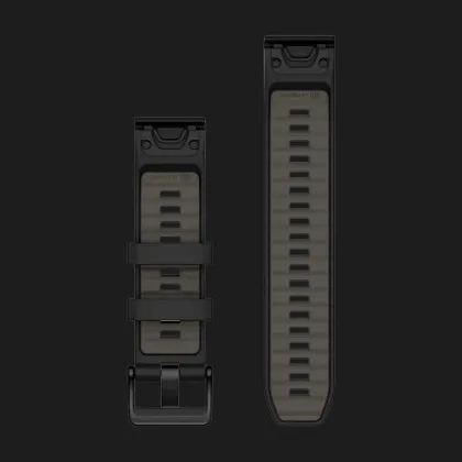 Ремінець Garmin QuickFit 22 Watch Bands Silicone (Black/Pebble Gray) (010-13392-00) в Чернігові