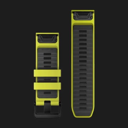 Ремінець Garmin QuickFit 26 mm Watch Bands (Amp Yellow/Graphite) Silicone (010-13393-08) в Чернігові