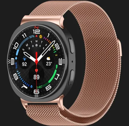 Ремешок Milanese Magnetic для Samsung Galaxy Watch 8/8 Classic (Rose Gold)