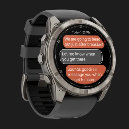 Garmin Fenix 8 Pro 51mm AMOLED Sapphire Titanium with Graphite/Black Silicone Band