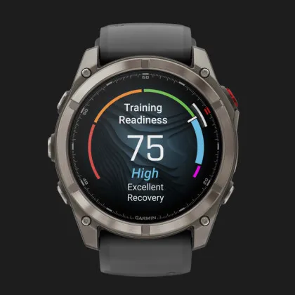 Garmin Fenix 8 Pro 51mm AMOLED Sapphire Titanium with Graphite/Black Silicone Band