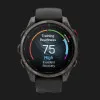 Garmin Fenix 8 Pro 47mm AMOLED Sapphire Carbon Gray DLC Titanium with Black/Pebble Gray Silicone Band
