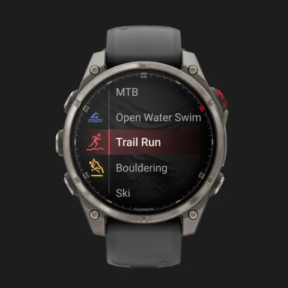 Garmin Fenix 8 Pro 47mm AMOLED Sapphire Titanium with Graphite/Black Silicone Band