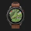 Garmin Fenix 8 Pro 47mm AMOLED Sapphire Carbon Gray DLC titanium with Chestnut Leather Band