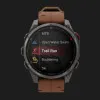 Garmin Fenix 8 Pro 47mm AMOLED Sapphire Carbon Gray DLC titanium with Chestnut Leather Band