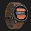 Garmin Fenix 8 Pro 51mm AMOLED Sapphire Carbon Gray DLC Titanium with Chestnut Leather Band