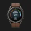 Garmin Fenix 8 Pro 51mm AMOLED Sapphire Carbon Gray DLC Titanium with Chestnut Leather Band