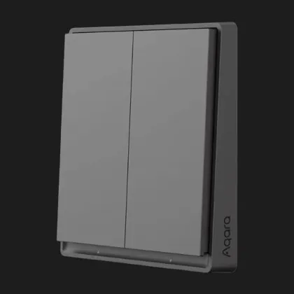 Вимикач Aqara E1 з нульовою лінією Wall Switch (дві клавіші) (Gray) (СN) в Ковелі