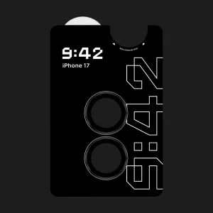 Защитное стекло 9:42 для камери iPhone 17 (Black) в Хмельницком