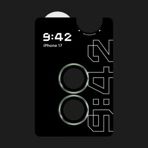 Защитное стекло 9:42 для камери iPhone 17 (Green) в Хмельницком