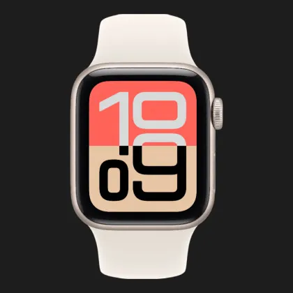 Apple Watch SE 3 GPS, 44mm Starlight Aluminum Case with Light Blush Sport Band (M/L) (Ultra)