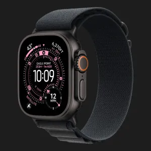 Apple Watch Ultra 3 GPS + LTE, 49mm Black Titanium Case with Black Alpine Loop - Small (MF0Q4) (Ultra)