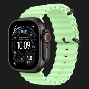 Apple Watch Ultra 3 GPS + LTE, 49mm Black Titanium Case with Neon Green Ocean Band (Ultra)