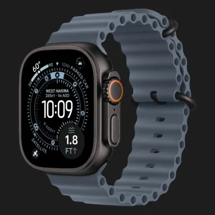 Apple Watch Ultra 3 GPS + LTE, 49mm Black Titanium Case with Anchor Blue Ocean Band