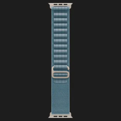 Apple Watch Ultra 3 GPS + LTE, 49mm Natural Titanium Case with Light Blue Alpine Loop - Medium (MEWM4)