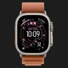 Apple Watch Ultra 3 GPS + LTE, 49mm Natural Titanium Case with Terra Cotta Alpine Loop - Small