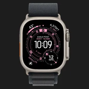 Apple Watch Ultra 3 GPS + LTE, 49mm Natural Titanium Case with Black Alpine Loop - Small (Ultra)