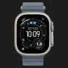 Apple Watch Ultra 3 GPS + LTE, 49mm Natural Titanium Case with Anchor Blue Ocean Band (MEWH4)