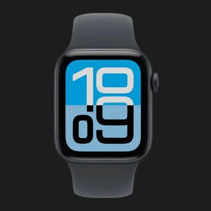 Apple Watch SE 3 GPS, 40mm Midnight Aluminum Case with Midnight Sport Band (M/L) (MEHC4)