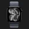 Apple Watch Series 11 GPS, 46mm Jet Black Aluminum Case with Anchor Blue Sport Loop