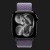 Apple Watch Series 11 GPS, 42mm Jet Black Aluminum Case with Purple Fog Sport Loop