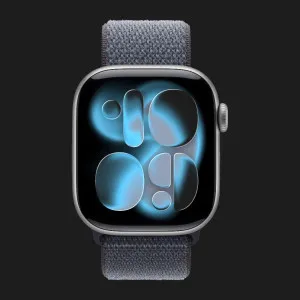 Apple Watch Series 11 GPS, 42mm Space Gray Aluminum Case with Anchor Blue Sport Loop (Ultra)
