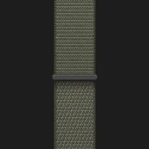 Apple Watch Series 11 GPS, 42mm Jet Black Aluminum Case with Forest Sport Loop (Ultra)