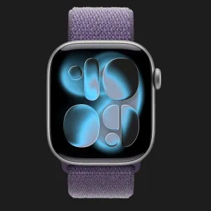 Apple Watch Series 11 GPS, 46mm Space Gray Aluminum Case with Purple Fog Sport Loop (Ultra)