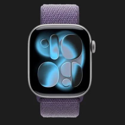 Apple Watch Series 11 GPS, 42mm Space Gray Aluminum Case with Purple Fog Sport Loop (Ultra)