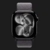 Apple Watch Series 11 GPS, 42mm Jet Black Aluminum Case with Dark Gray Sport Loop