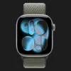Apple Watch Series 11 GPS, 42mm Space Gray Aluminum Case with Forest Sport Loop