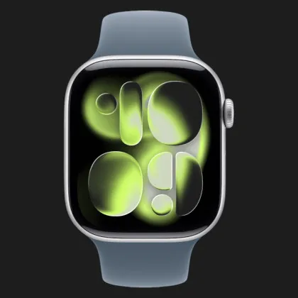 Apple Watch Series 11 GPS, 46mm Silver Aluminum Case with Anchor Blue Sport Band (S/M) в Киеве