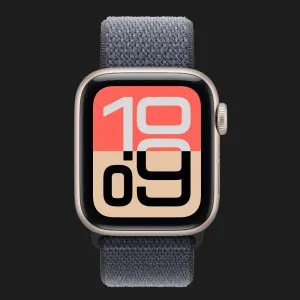 Apple Watch SE 3 GPS, 44mm Starlight Aluminum Case with Anchor Blue Sport Loop (Ultra)