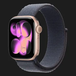 Apple Watch Series 11 GPS, 42mm Rose Gold Aluminum Case with Anchor Blue Sport Loop (Ultra)