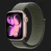 Apple Watch Series 11 GPS, 42mm Rose Gold Aluminum Case with Forest Sport Loop
