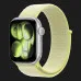 Apple Watch Series 11 GPS, 46mm Silver Aluminum Case with Neon Yellow Sport Loop