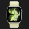 Apple Watch Series 11 GPS, 46mm Silver Aluminum Case with Neon Yellow Sport Loop