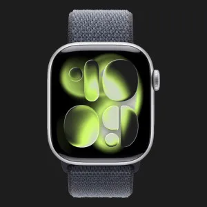 Apple Watch Series 11 GPS, 42mm Silver Aluminum Case with Anchor Blue Sport Loop (Ultra)