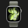 Apple Watch Series 11 GPS, 42mm Silver Aluminum Case with Forest Sport Loop